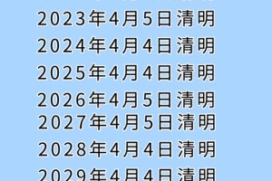 清明节是哪一天？2024年清明具体日期