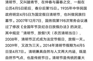 清明节是4月4日还是4月5日？日期解析