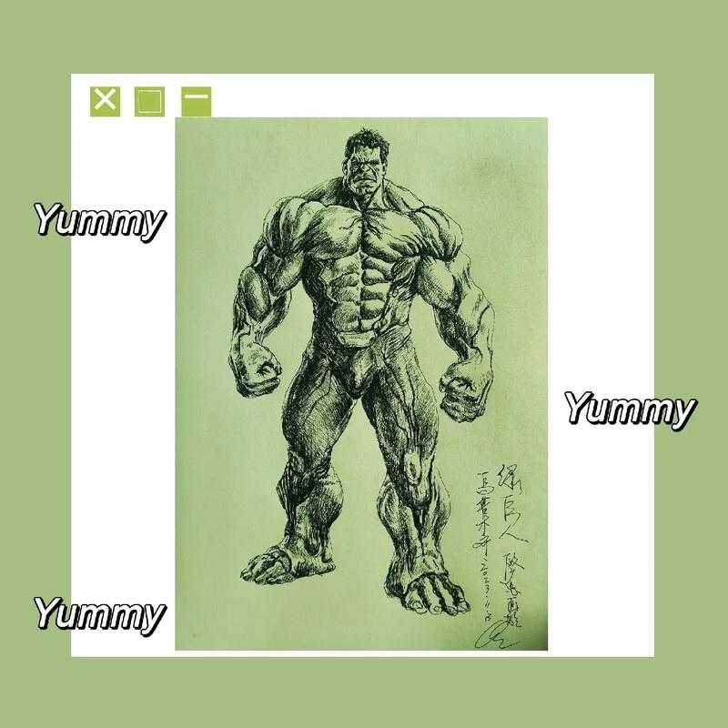 零基础绘画教程:一步一步教你画绿巨人简笔画