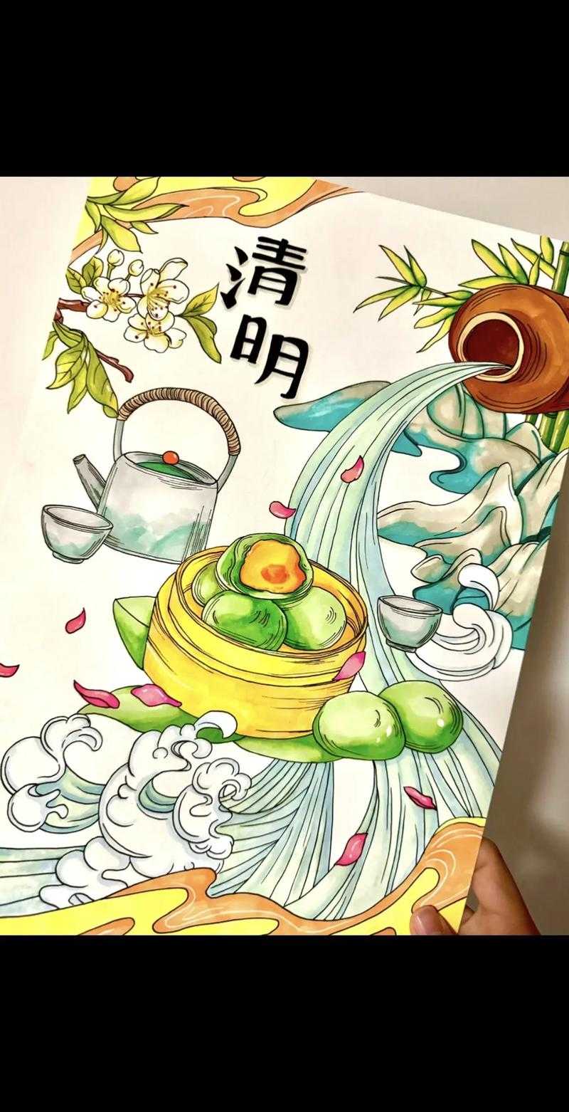 清明节手绘插画：传统节日文化图画欣赏