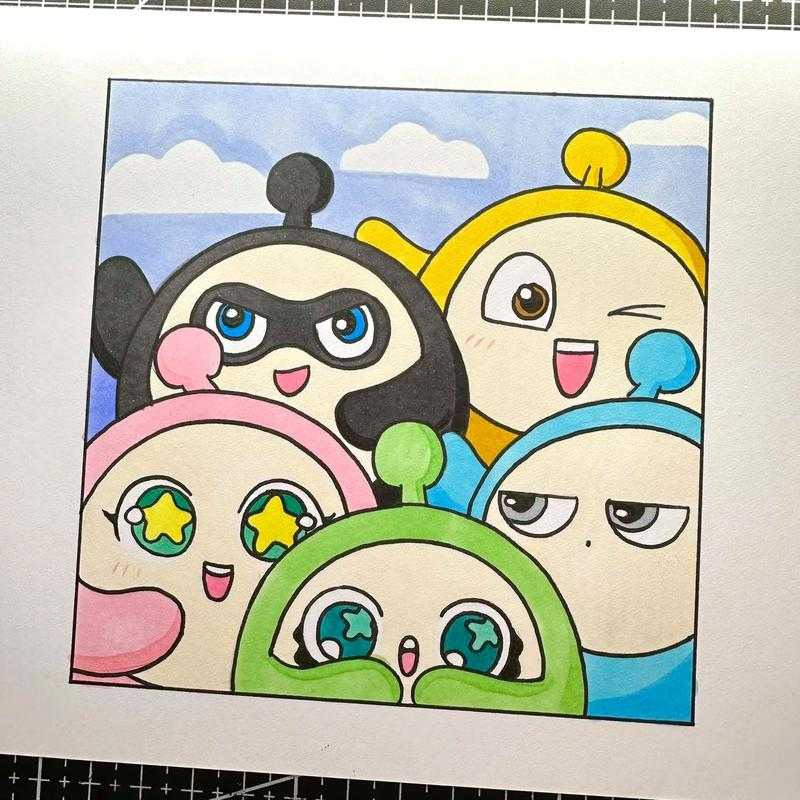 清明蛋仔派对绘画教程